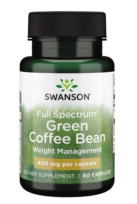 Levně Swanson Full Spectrum Green Coffee Bean, 400 mg, 60 kapslí