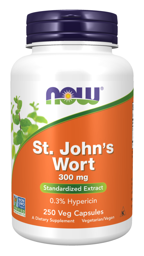 Now® Foods NOW St. John's Wort (Třezalka tečkovaná), 300 mg, 250 rostlinných kapslí