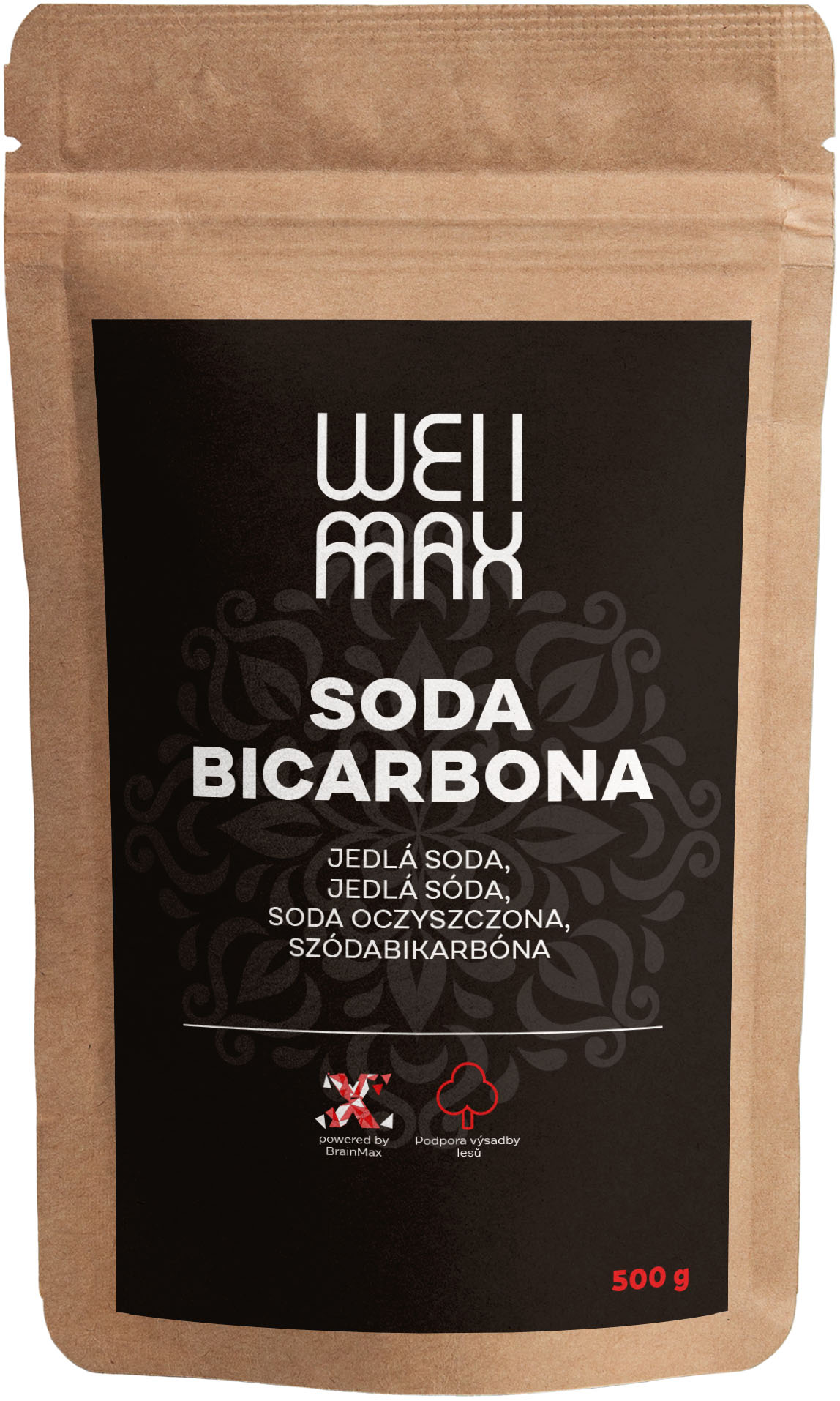 Levně BrainMax Pure WellMax Jedlá soda, 500 g Jedlá soda