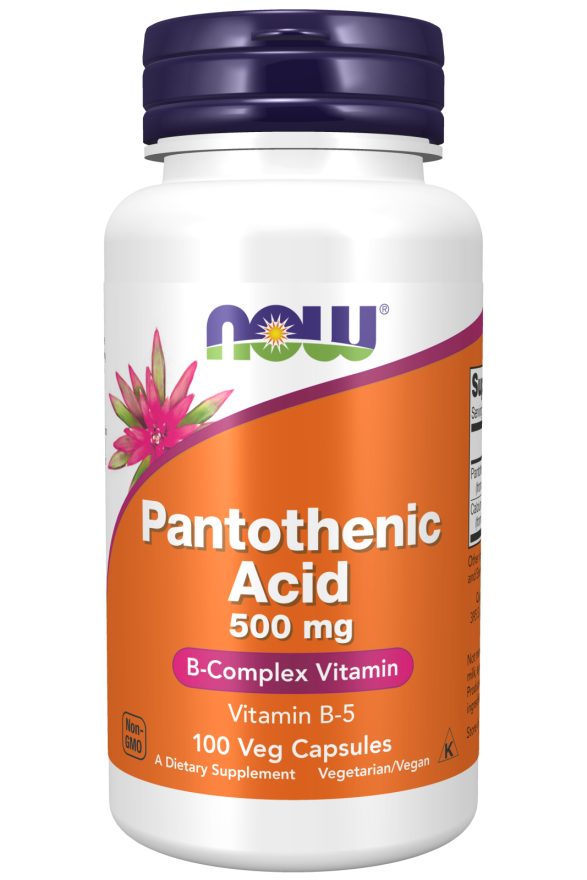 Levně Now® Foods NOW Pantothenic Acid B5 (kyselina pantothenová), 500 mg, 100 rostlinných kapslí