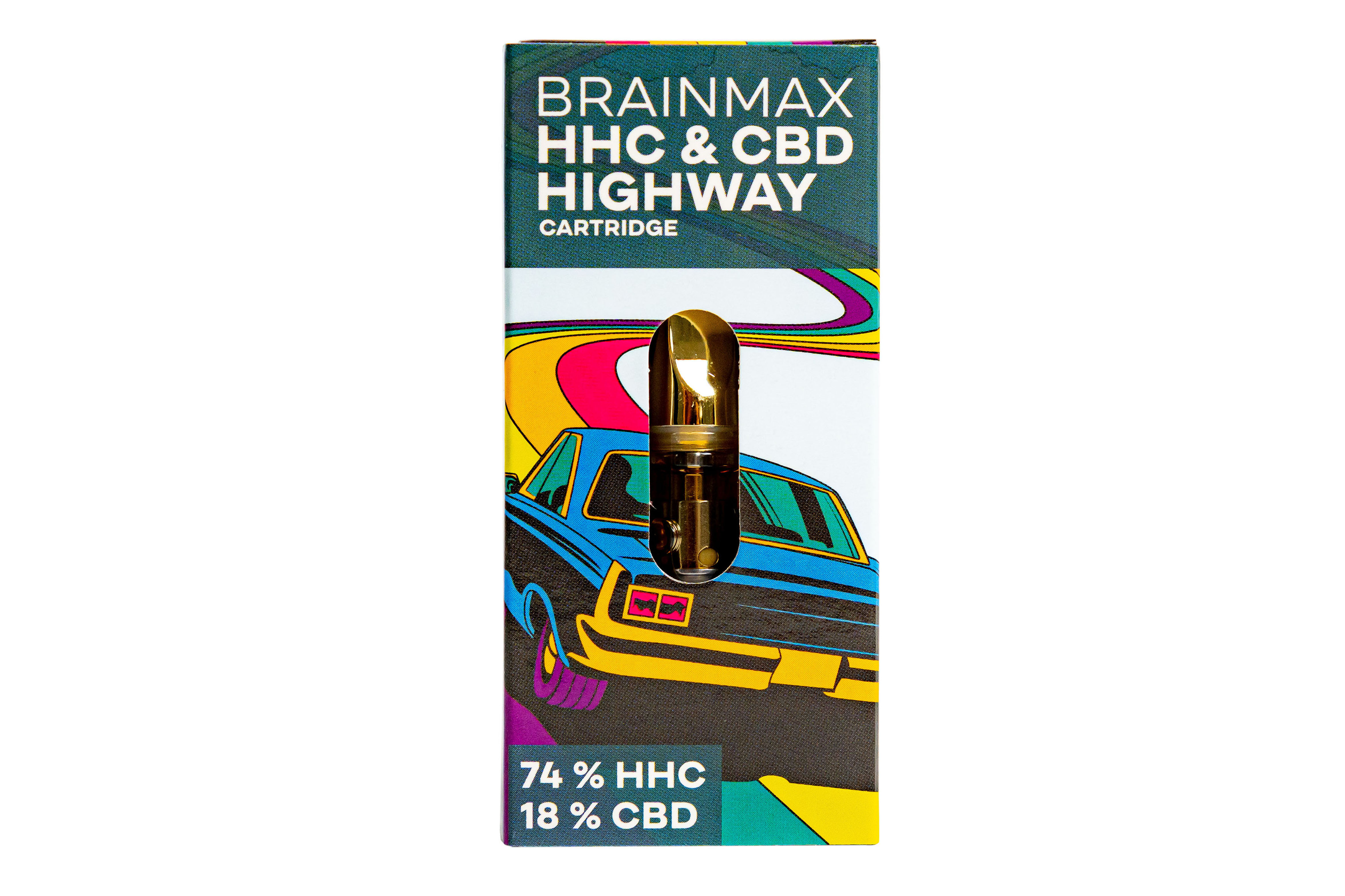 BrainMax HáHáCé Cartridge HIGHWAY, náplň do CéBéDé Pen Vaporizéru, 0,5 ml, 74% HáHáCé, 18% CéBéDé Obrázek