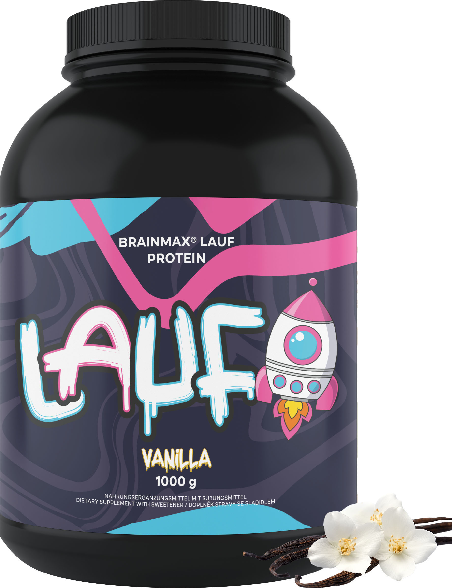 BrainMax LAUF Protein, nativní syrovátkový protein, 1000 g Příchuť: Vanilka Nativní syrovátkový protein, doplněk stravy