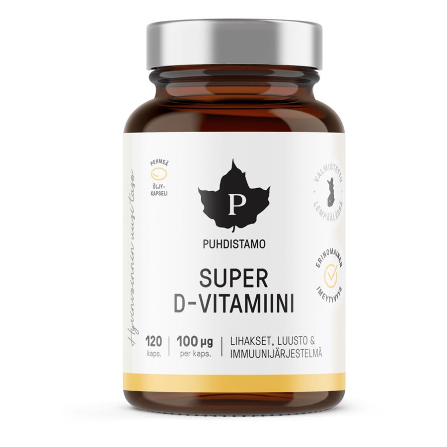 Puhdistamo - Super Vitamin D 4000iu 120 kapslí Obrázek