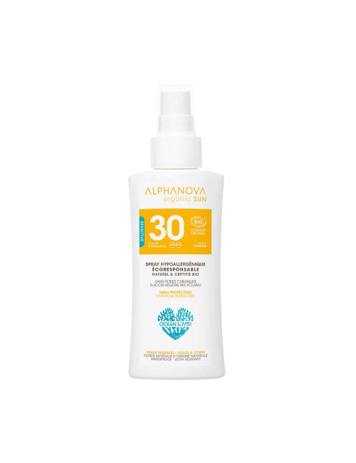 Levně Alphanova cestovní opalovací krém ve spreji SPF 30, 90 g BIO