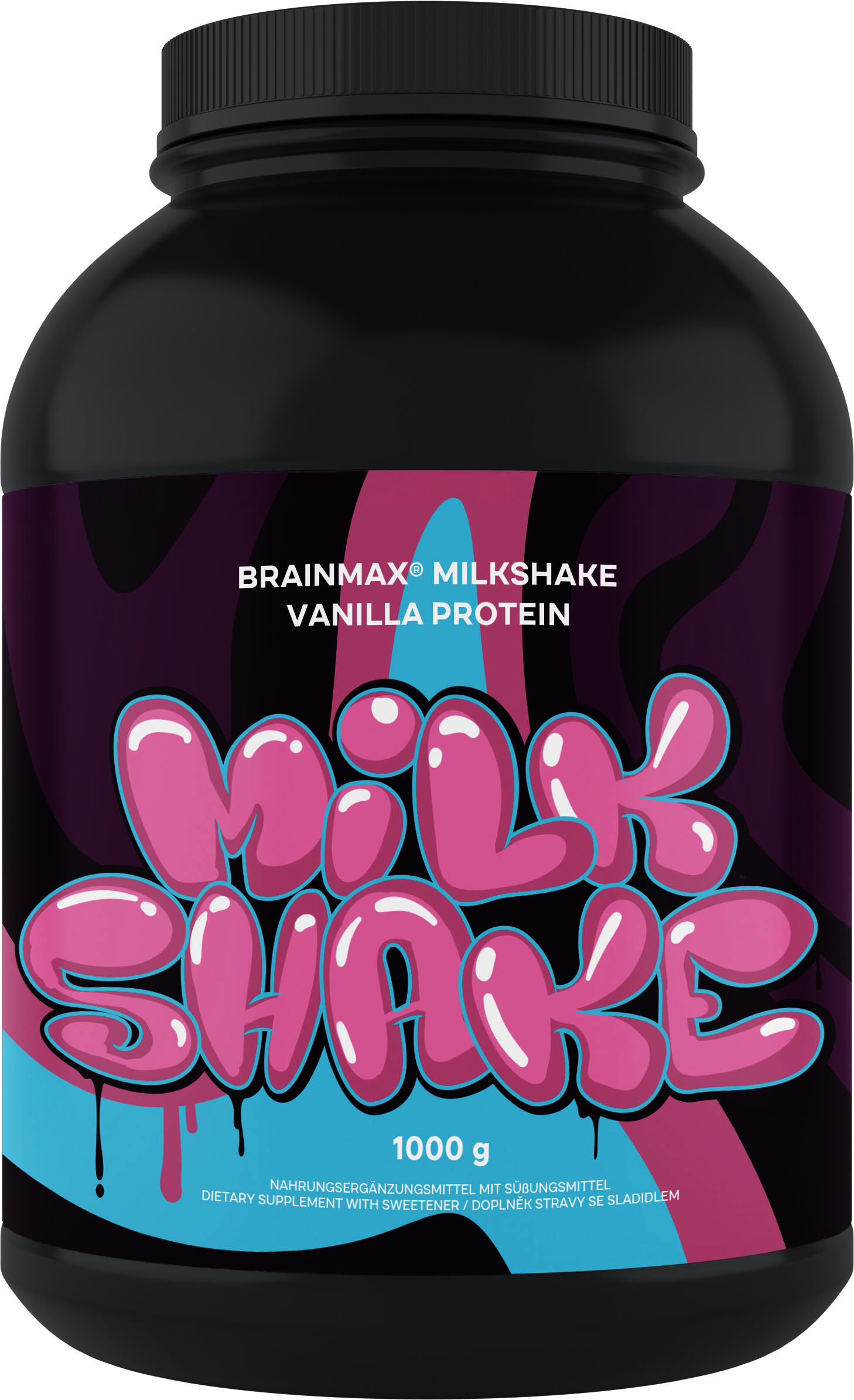 Levně BrainMax Milkshake Protein, 1000 g Příchuť: Vanilka BIO syrovátka + BIO mléčný protein, doplněk stravy