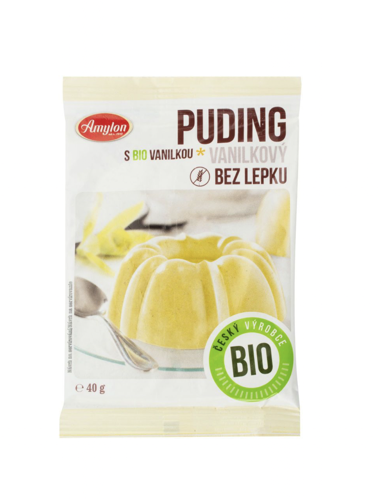 Levně Amylon - Puding vanilkový bezlepkový, BIO, 40 g *CZ-BIO-001 certifikát