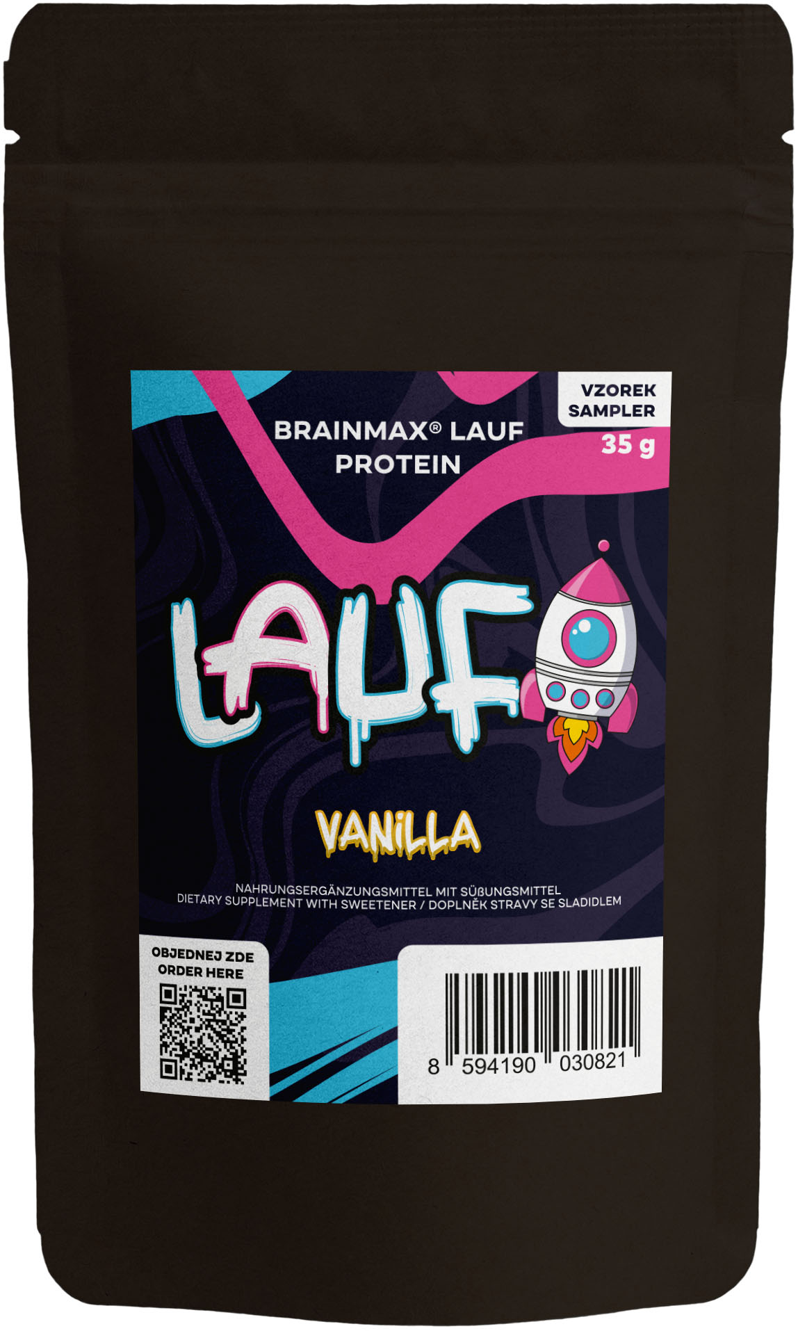 Levně BrainMax LAUF Protein, nativní syrovátkový protein, 35 g, VZOREK Příchuť: Vanilka Nativní syrovátkový protein, doplněk stravy