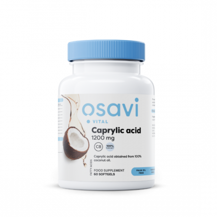 Osavi Caprylic acid, 1200 mg, 60 kapslí Obrázek