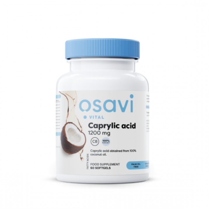 Osavi Caprylic acid, 1200 mg, 60 kapslí