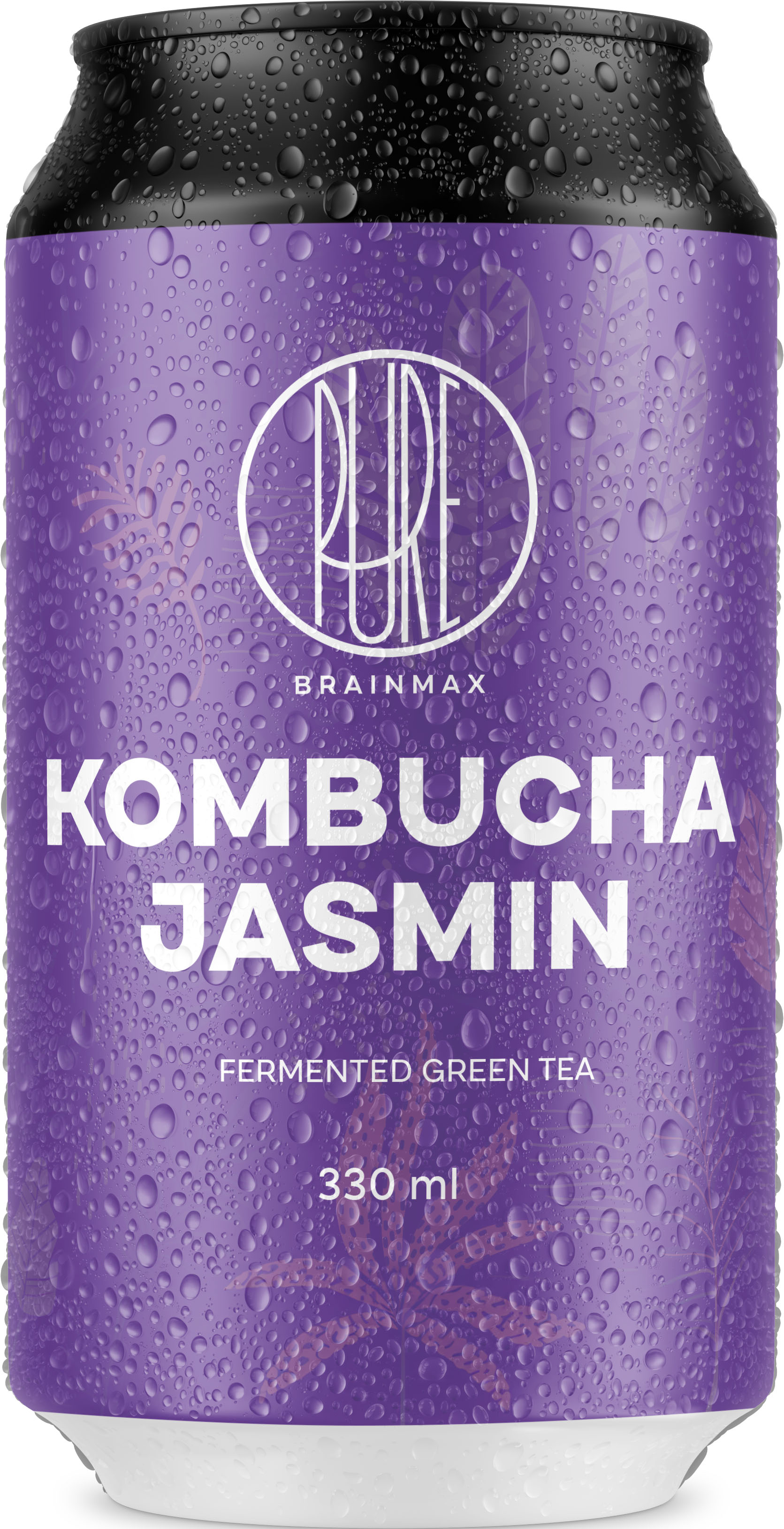 Levně BrainMax Pure Kombucha Jasmin, Kombucha, jasmín, 330 ml Fermentovaný nápoj ze zeleného čaje