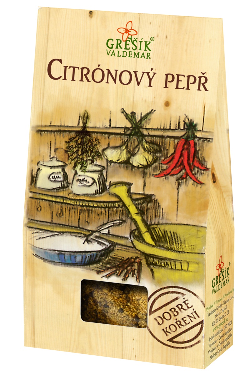 GREŠÍK VALDEMAR Dobré koření - Citrónový pepř, 30g