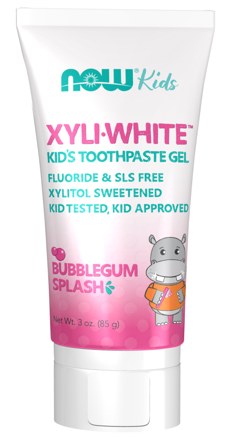 Levně Now® Foods NOW XyliWhite Bubblegum Splash, Dětský zubní gel, žvýkačková příchuť, 85 g
