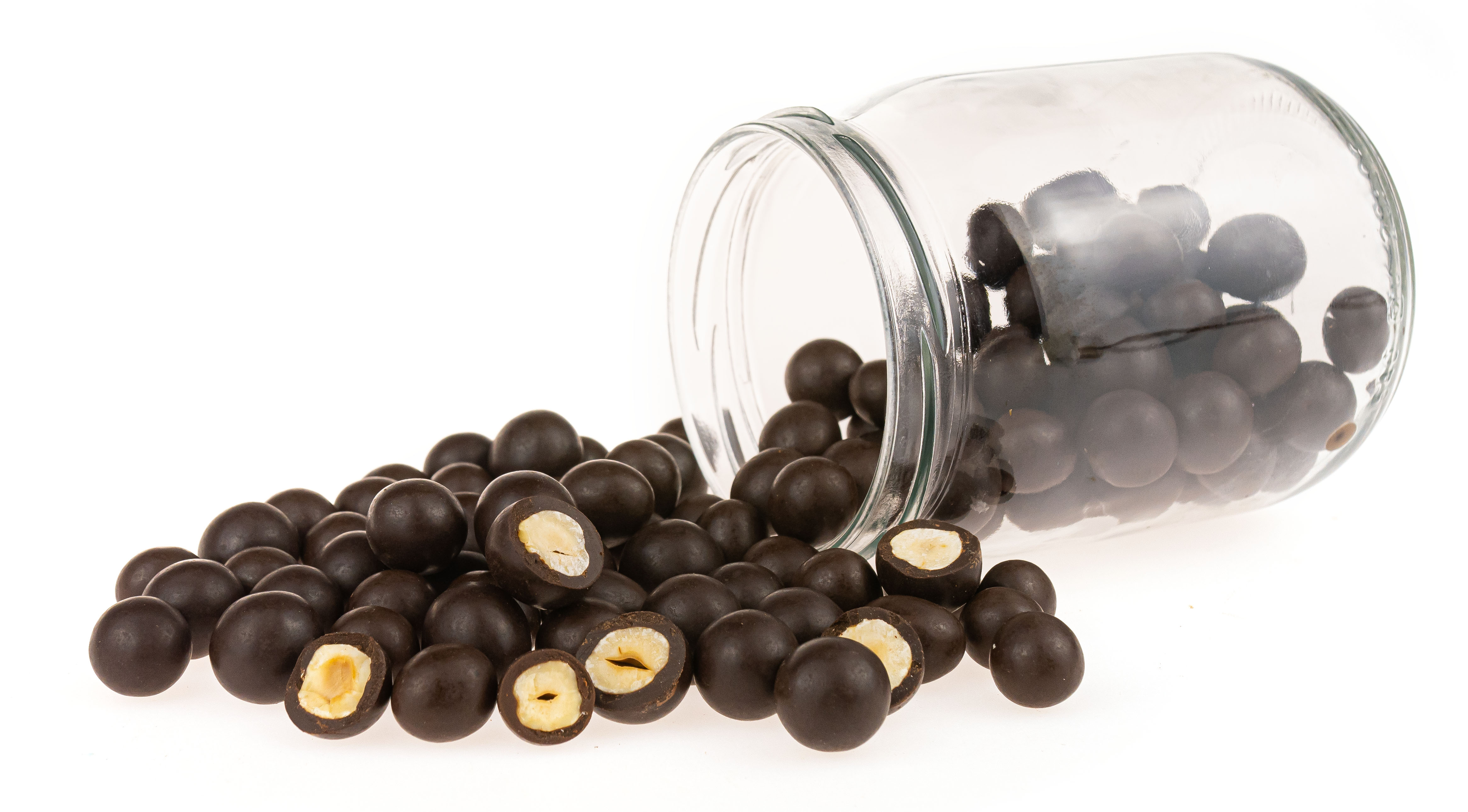 BrainMax Pure Lískové ořechy v hořké čokoládě, 285 g Obrázek