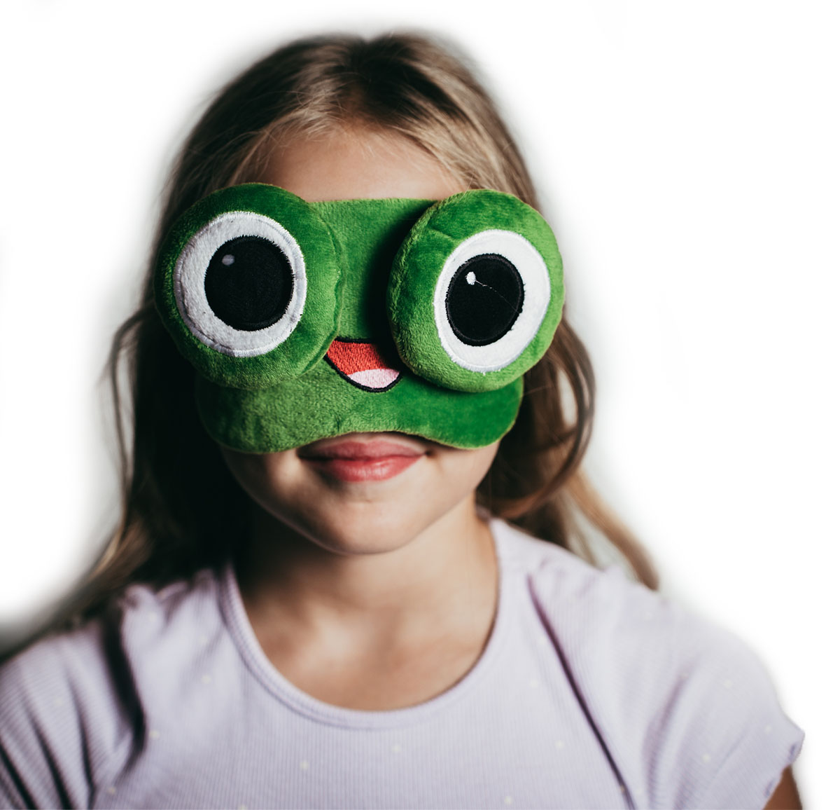 Levně BrainMax Dětské masky na spaní Barva: Žabka Pohodlná dětská maska na spaní s motivy oblíbených pohádkových postav.