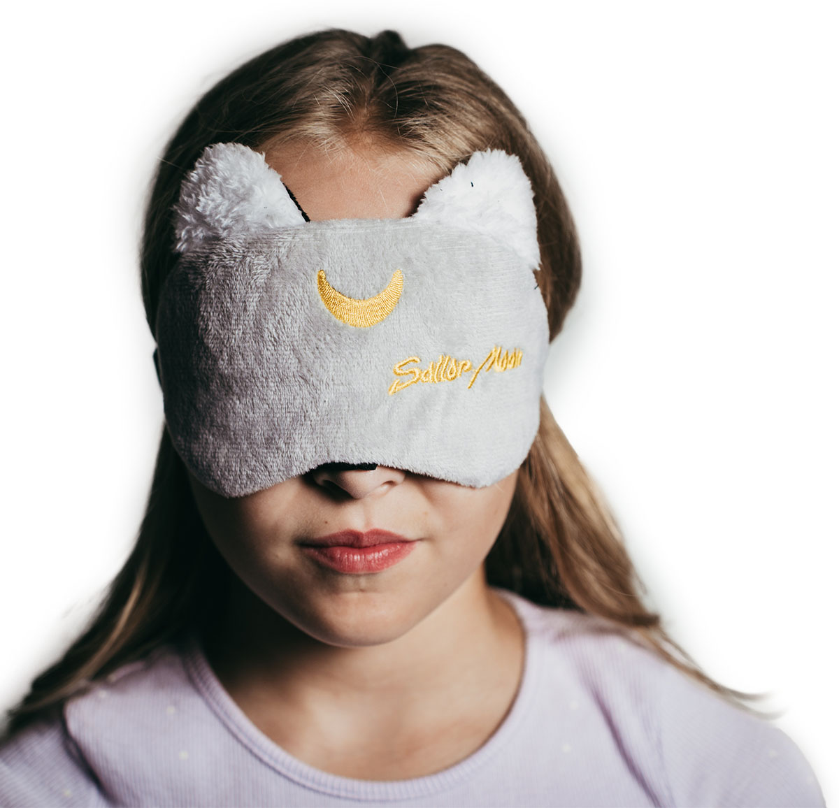 BrainMax Dětské masky na spaní Barva: Bílá ouška, šedá