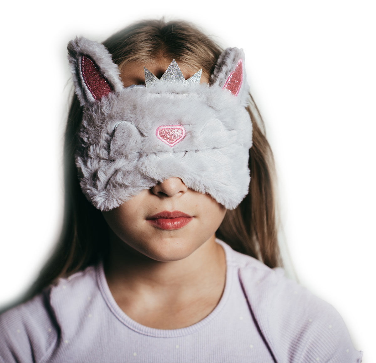 BrainMax Dětské masky na spaní Barva: Kočička, šedá
