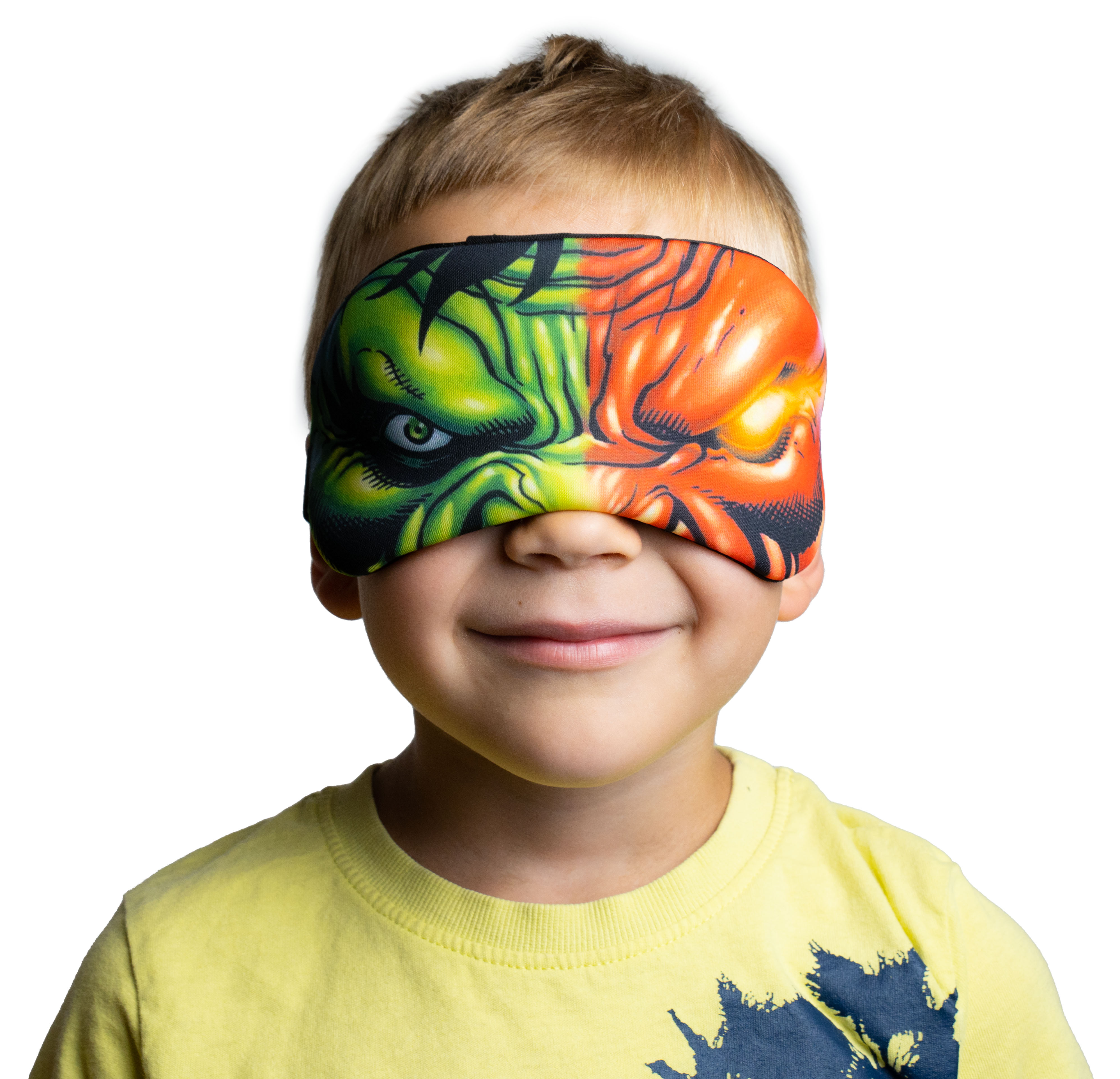 Levně BrainMax Dětské masky na spaní Barva: Hulk Pohodlná dětská maska na spaní s motivy oblíbených pohádkových postav.
