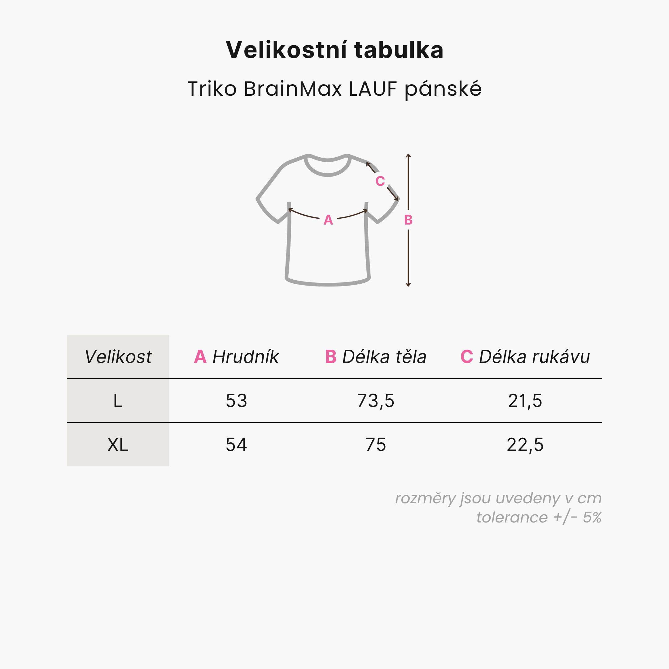 Triko BrainMax LAUF pánské, bílé Velikost: XL Obrázek
