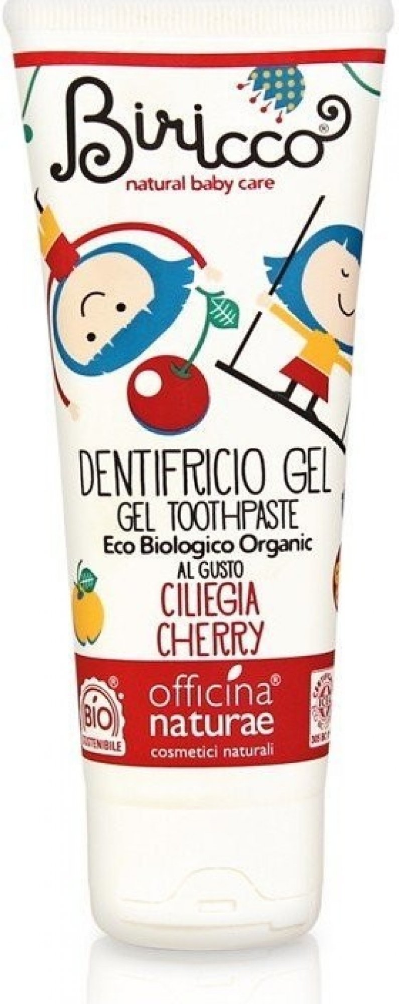 Officina Naturae - Dětská zubní pasta, třešeň, BIO, 75 ml