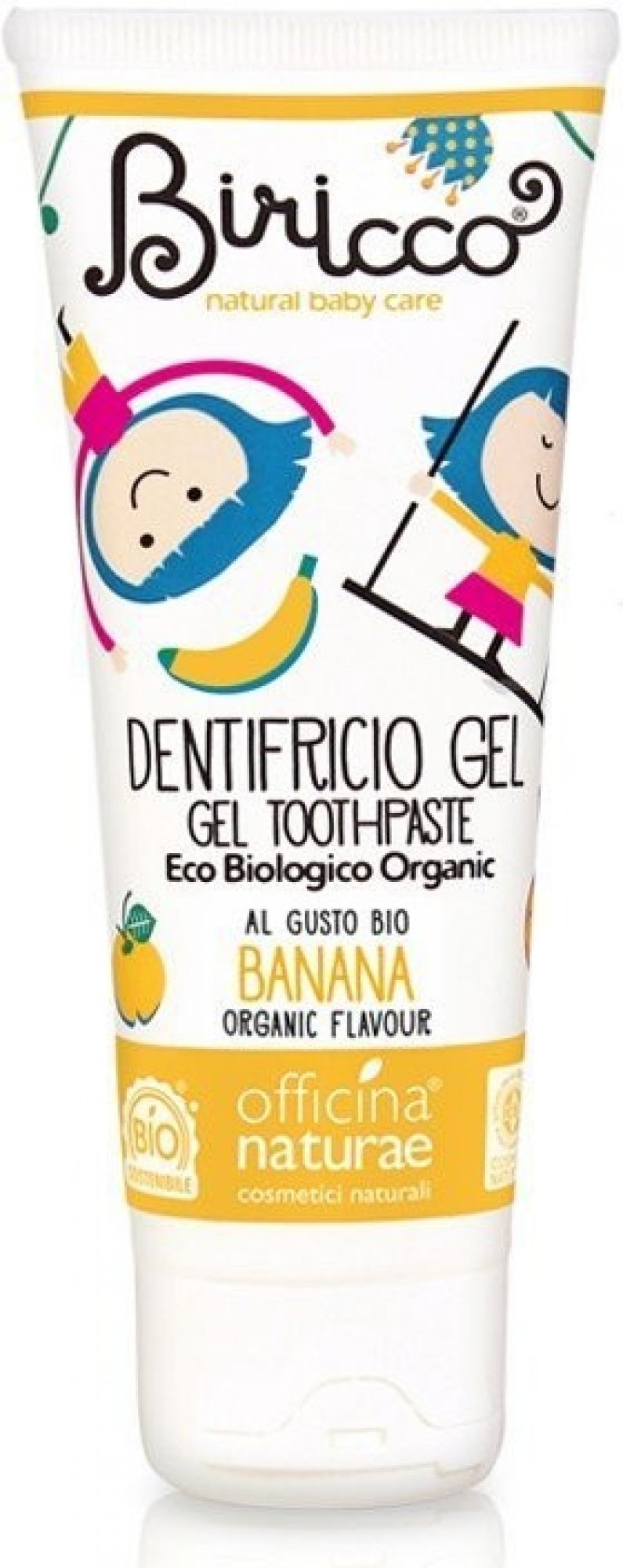 Officina Naturae - Dětská zubní pasta, banán, BIO, 75 ml