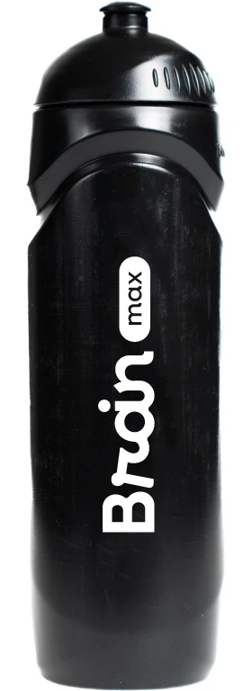 BrainMax plastová láhev na vodu, bidon, černá, 750 ml Obrázek