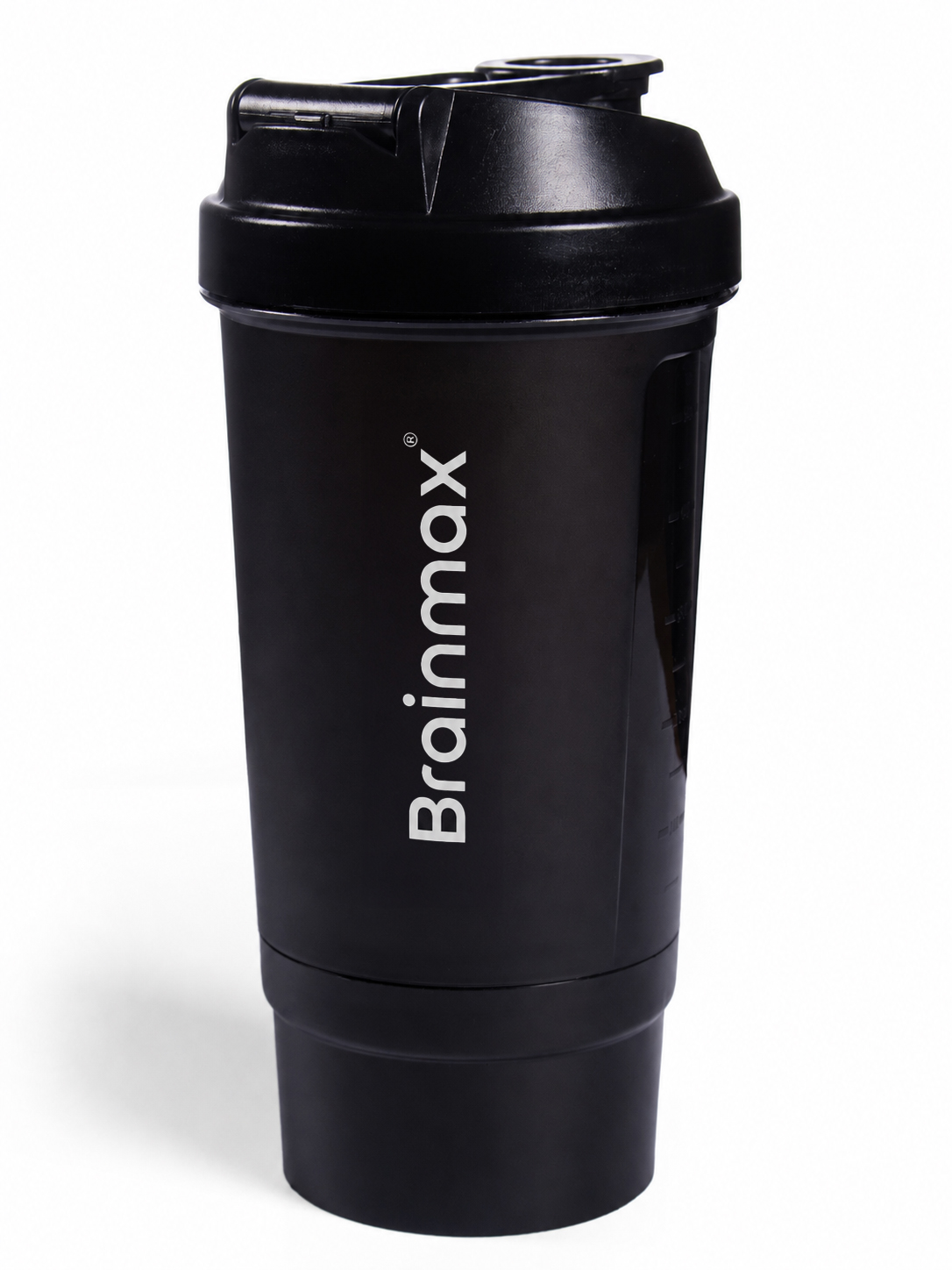 BrainMax vícedílný plastový shaker (šejkr), černý, 700 ml