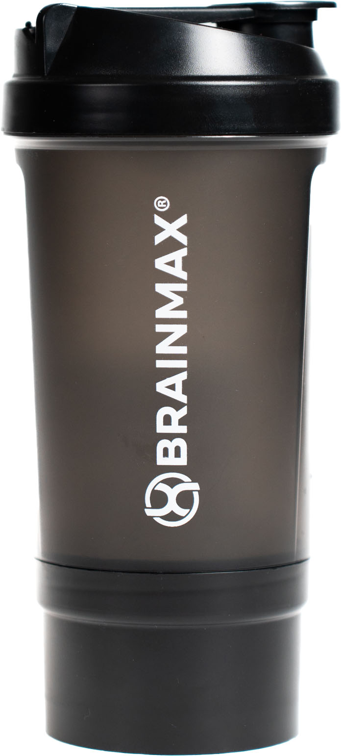 Levně BrainMax vícedílný plastový shaker (šejkr), černý, 700 ml