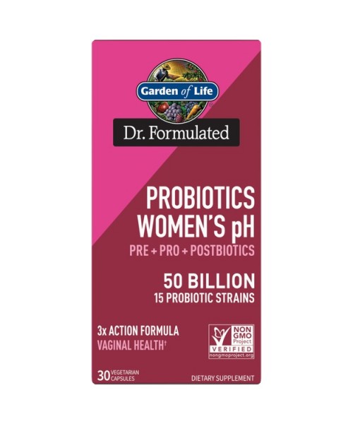 Levně Garden of life Dr. Formulated Probiotics Womens pH 50 miliard, probiotika, prebiotika a postbiotika pro ženy, 30 rostlinných kapslí