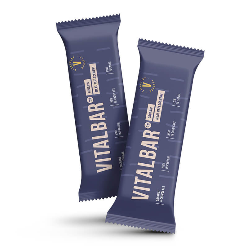 VitalVibe Proteinová Tyčinka Vitalbar™ 2.0 BIO Coconut & Chocolate, 70 g Protein Bar Brownie Protein Bar Brownie