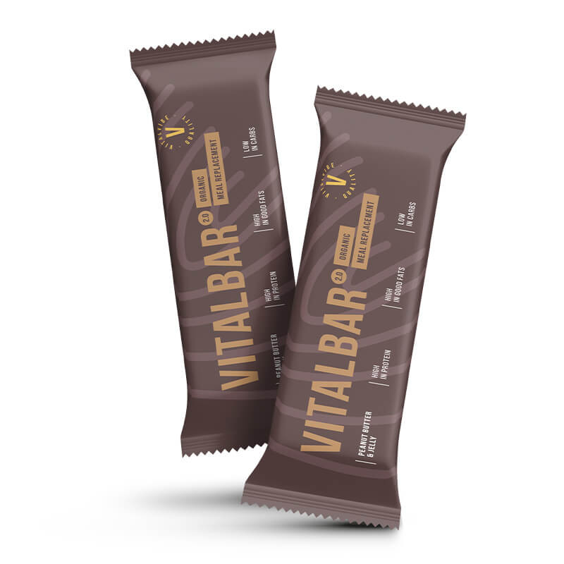VitalVibe Proteinová Tyčinka Vitalbar™ 2.0 BIO Peanut Butter & Jelly, 70 g