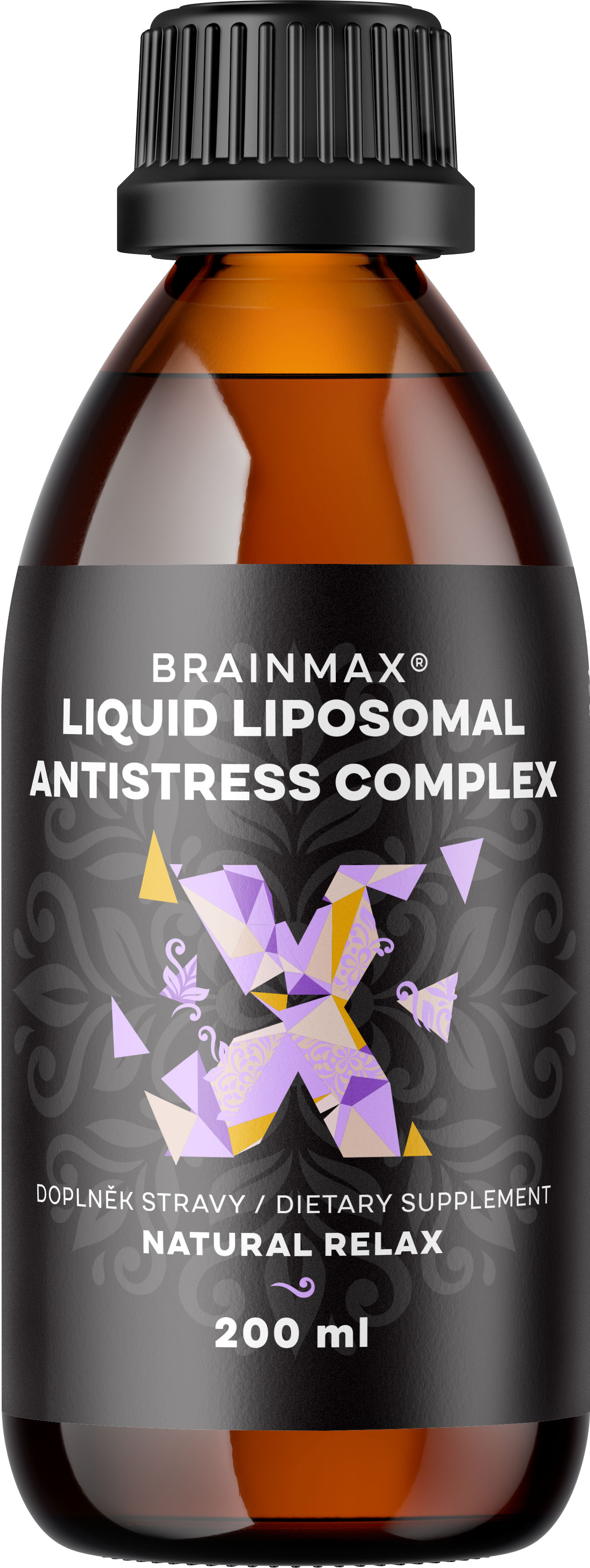 BrainMax Lipozomální Antistres komplex, 200 ml Komplex pro zdravý spánek, relaxaci a rychlé usínání, doplněk stravy