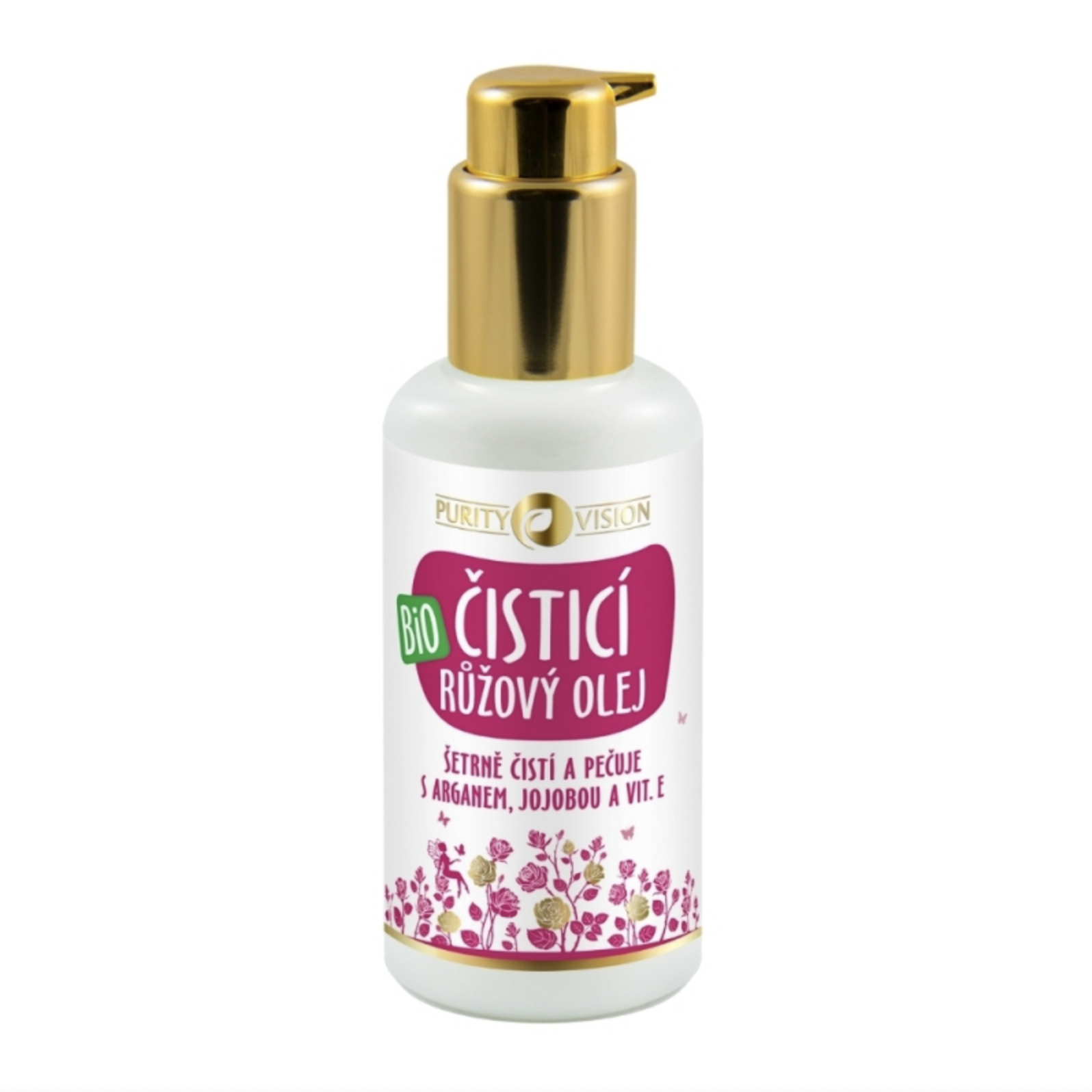 Levně Purity Vision - Růžový čistící olej s arganem, jojobou a vit. E BIO, 100 ml *CZ-BIO-001 certifikát