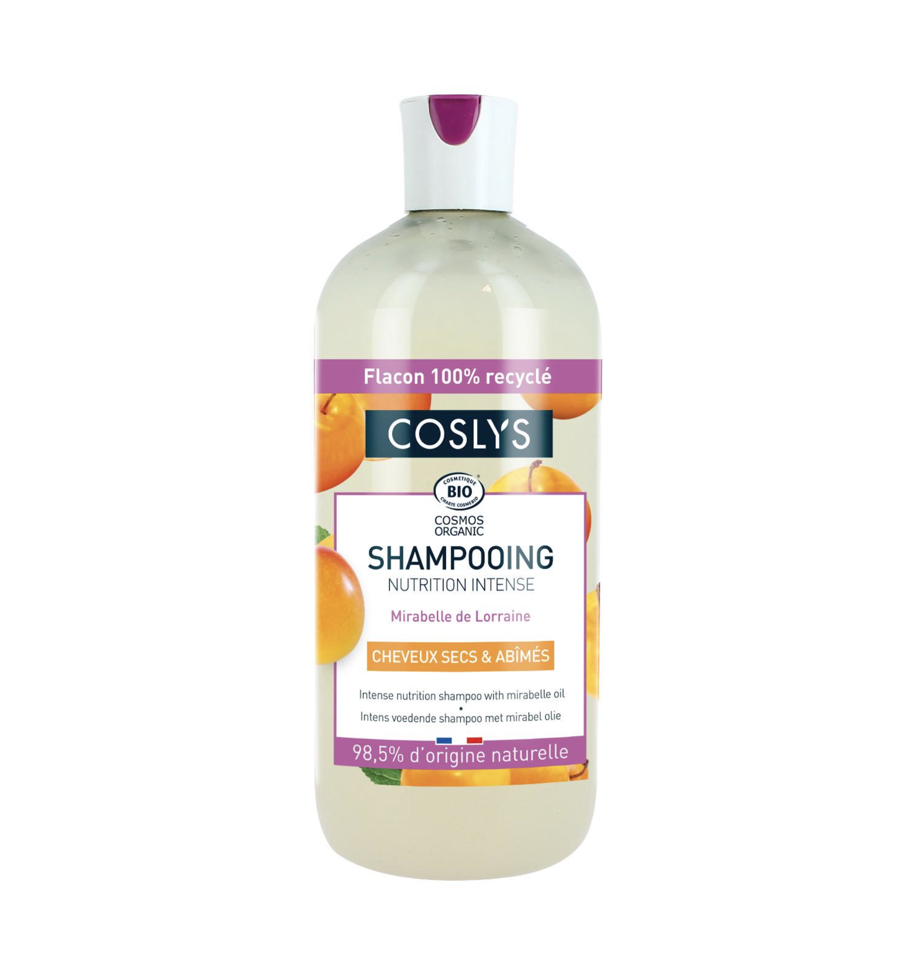 COSLYS - Šampon pro suché a poškozené vlasy s mirabelkovým olejem, 500 ml