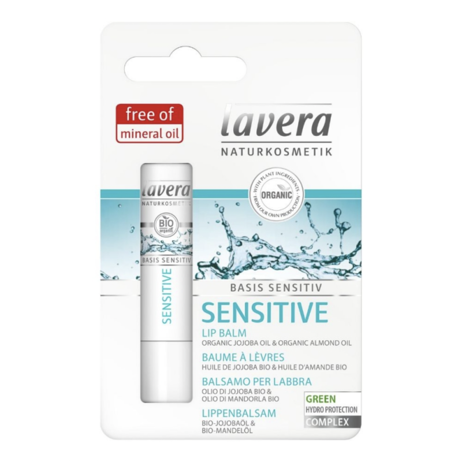 Levně Lavera - Basis balzám na rty SENSITIVE, 4,5 g