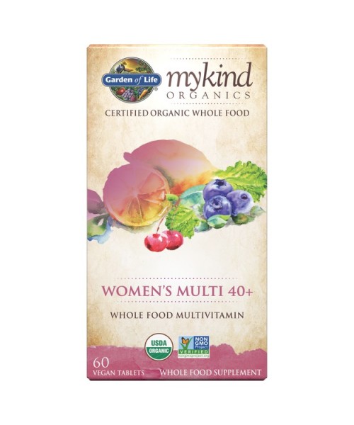 Levně Garden of life Mykind Organics Women's Multi 40+, multivitamín pro ženy, 60 rostlinných tablet