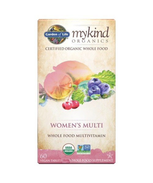 Levně Garden of life Mykind Organics Women's Multi, multivitamín pro ženy, 60 rostlinných tablet
