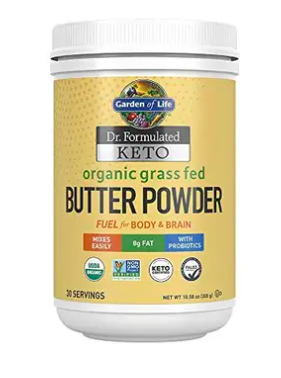 Garden of life Dr. Formulated Organic Grass Fed Butter Powder, prášek z másla od krav krmených trávou, 300 g