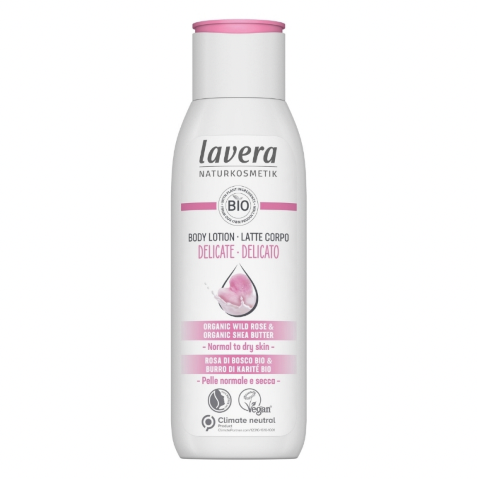 Levně Lavera - Lehké tělové mléko s Bio Divokou růží, 200 ml *CZ-BIO-001 certifikát