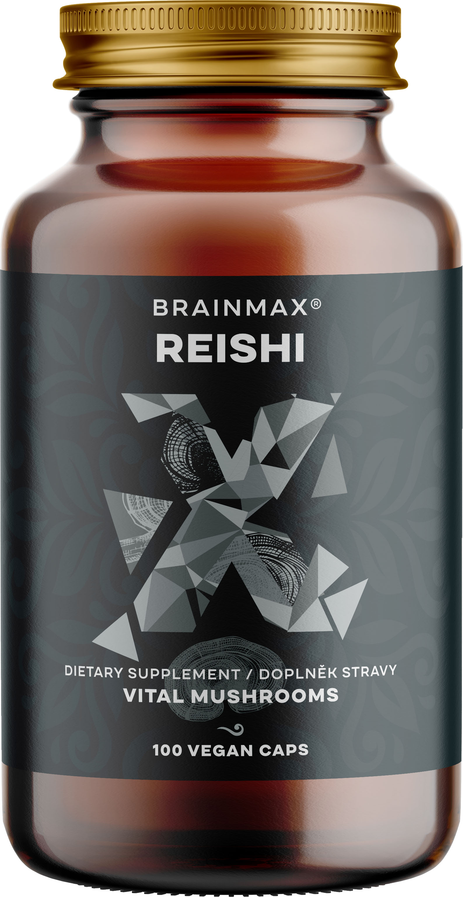 Levně BrainMax Reishi extrakt, 50 % polysacharidů a 20 % beta-1,3/1,6 D-glukanů, 500 mg, 100 rostlinných kapslí Extrakt z Genoderma lucidum s obsahem 50% polysacharidů a 20% beta-glukanů, doplněk stravy