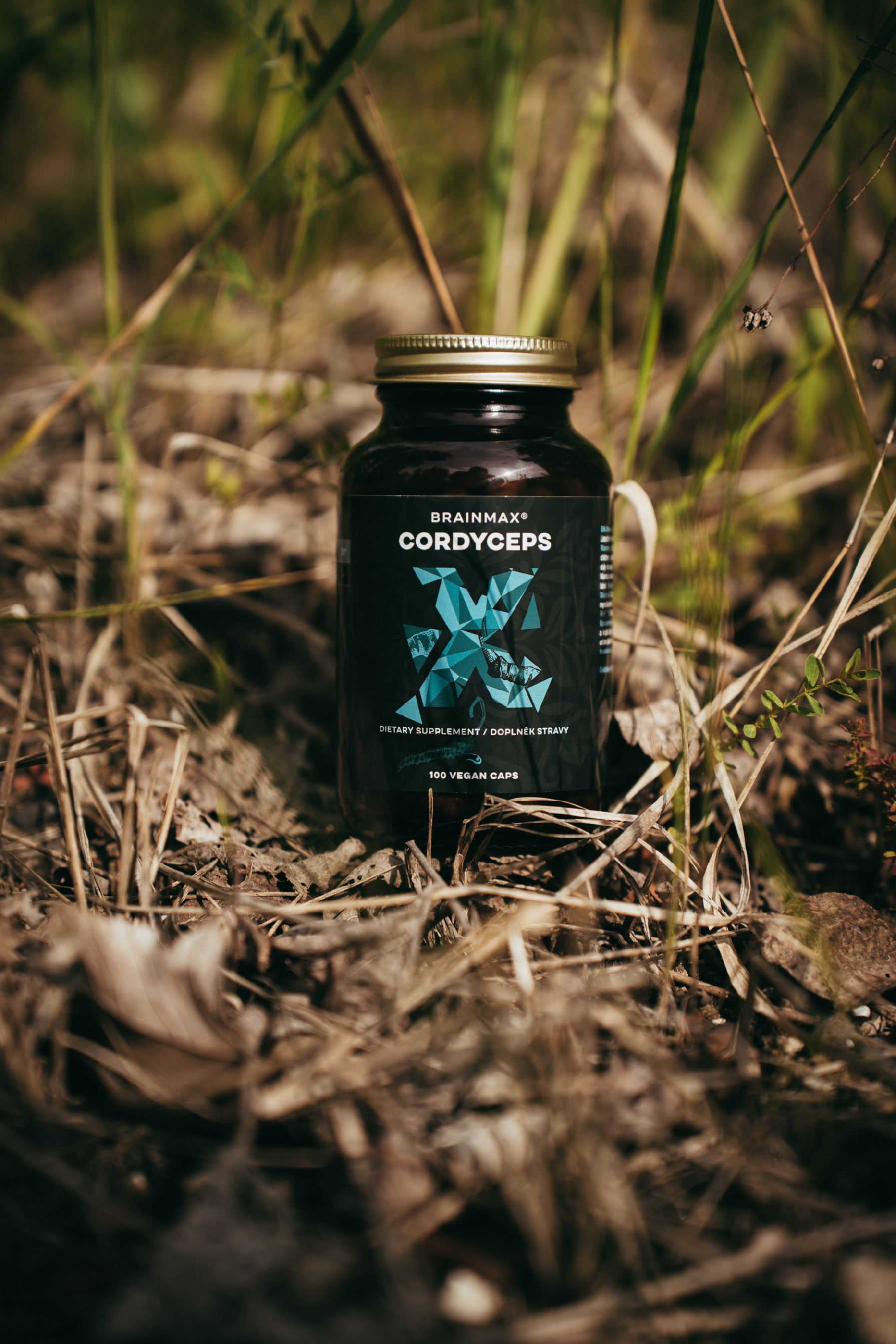 BrainMax Cordyceps extrakt, 50% koncentrace polysacharidů a 20 % β-1,3/1,6 D-glukanů, 500 mg, 100 rostlinných kapslí, 500 mg, 100 rostlinných kapslí Obrázek