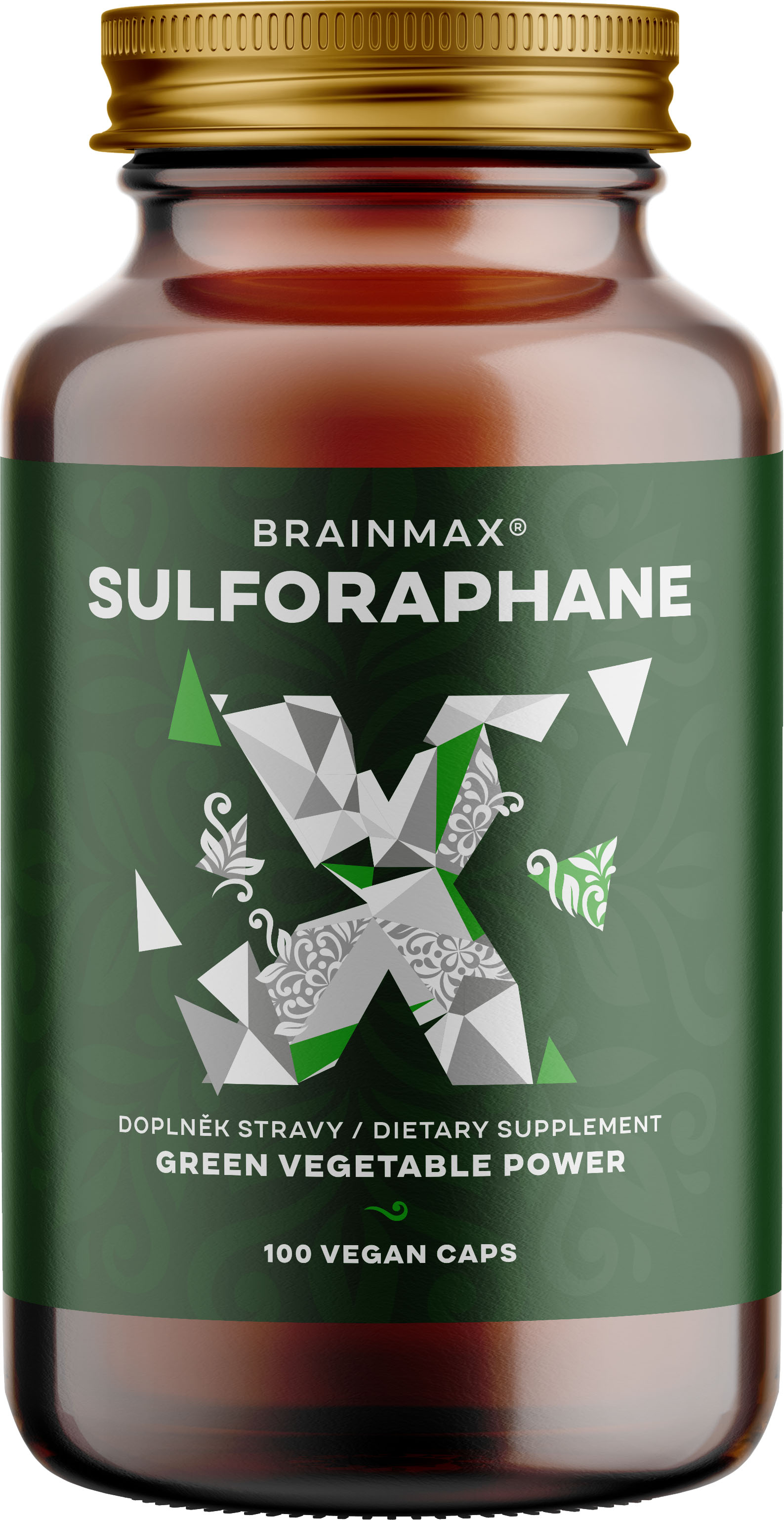 BrainMax Sulforaphane 35 mg, Sulforafan, 100 rostlinných kapslí Sulforafan s myrosinázou, multispektrální účinek podpořený studiemi, 35 mg, doplněk stravy