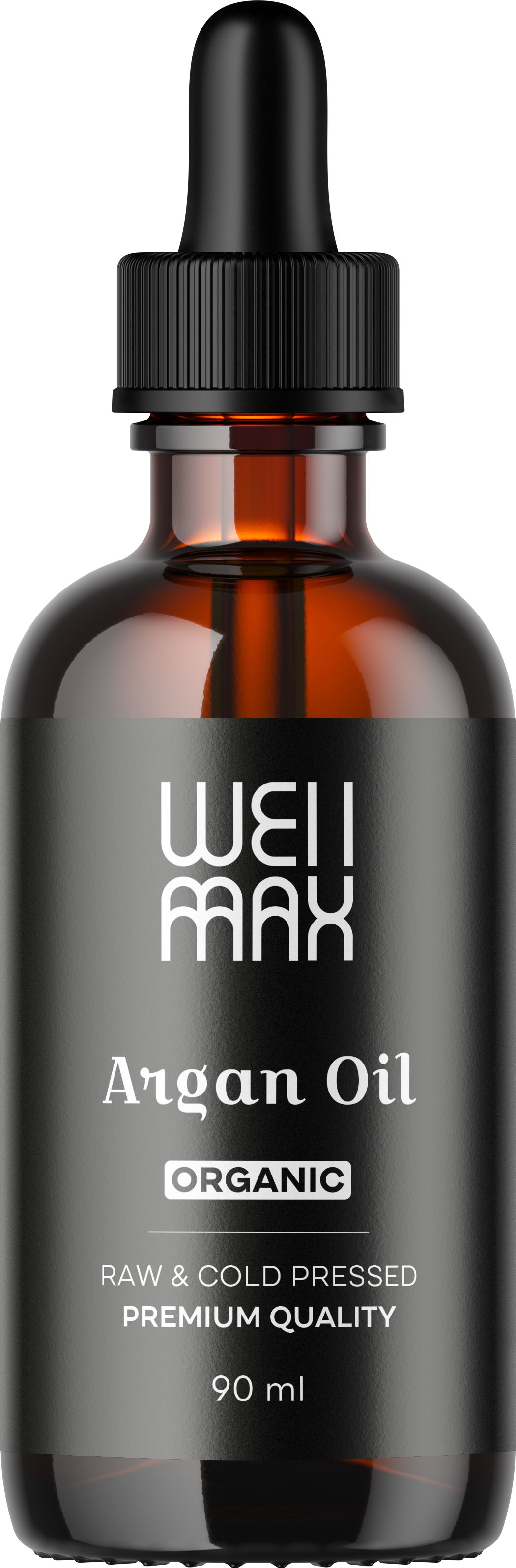 Levně WellMax Arganový olej, BIO, RAW, 90 ml Olej z arganových jader pro hydrataci a výživu pokožky / *CZ-BIO-001 certifikát