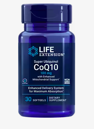 Life Extension Super Ubiquinol CoQ10 with Enhanced Mitochondrial Support, koenzym Q10, 100 mg, 30 kapslí Podpora srdce, zdaví mitochondrií a produkce energie