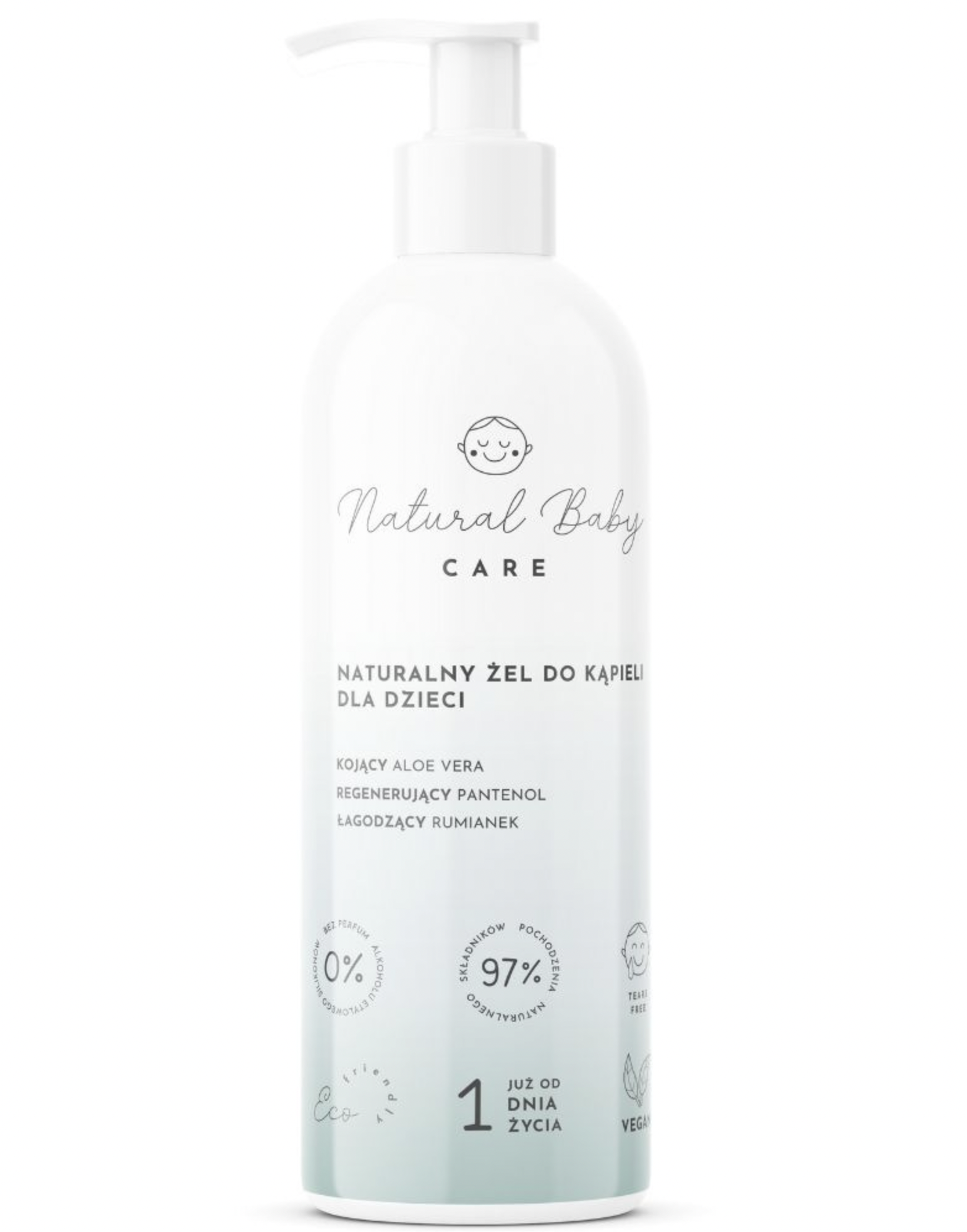 Natural Baby CARE - Dětský mycí a koupelový gel, 200 ml