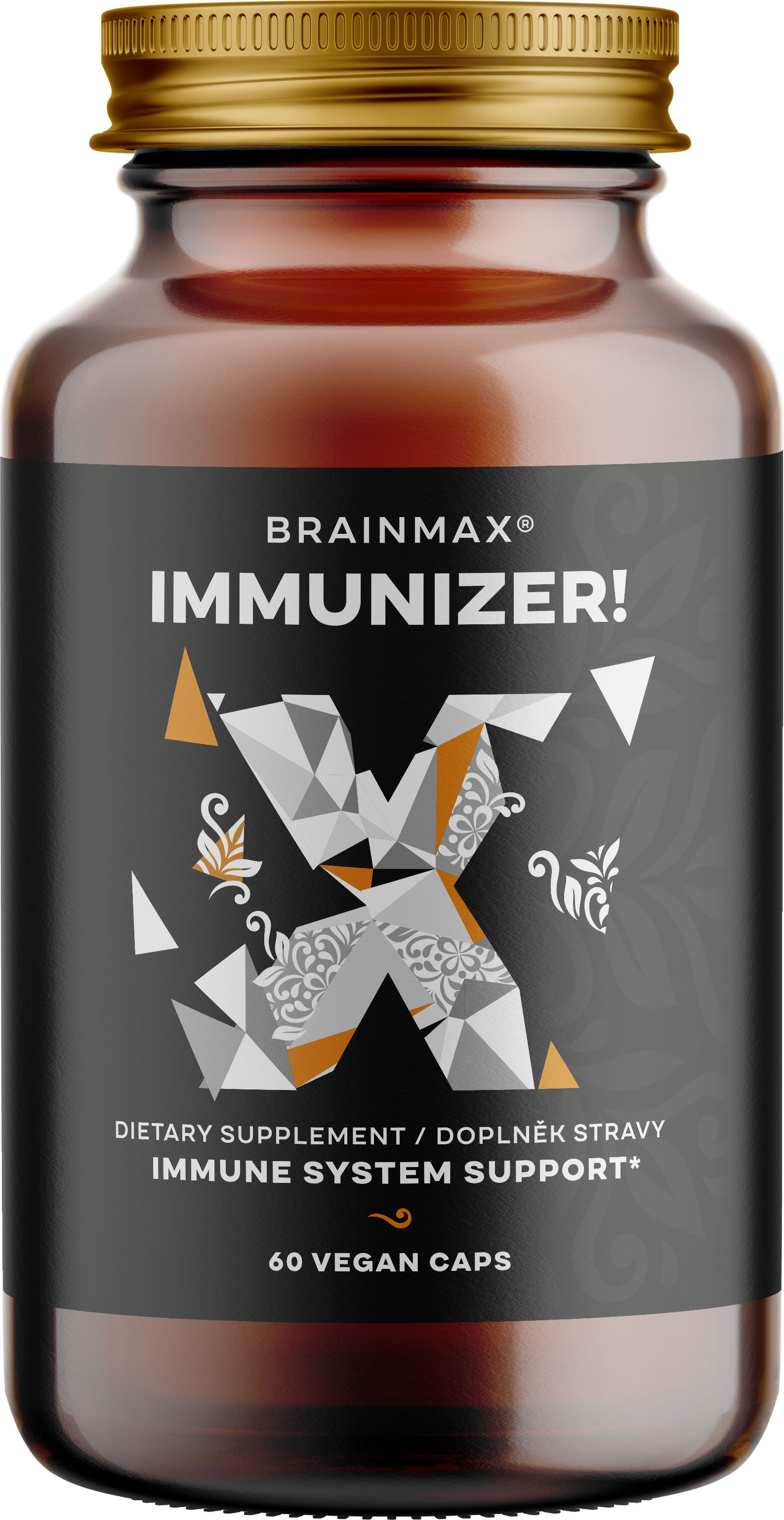 BrainMax IMMUNIZER! 60 rostlinných kapslí 17 nejsilnějších látek pro posílení imunitního systému, 30 dávek, doplněk stravy