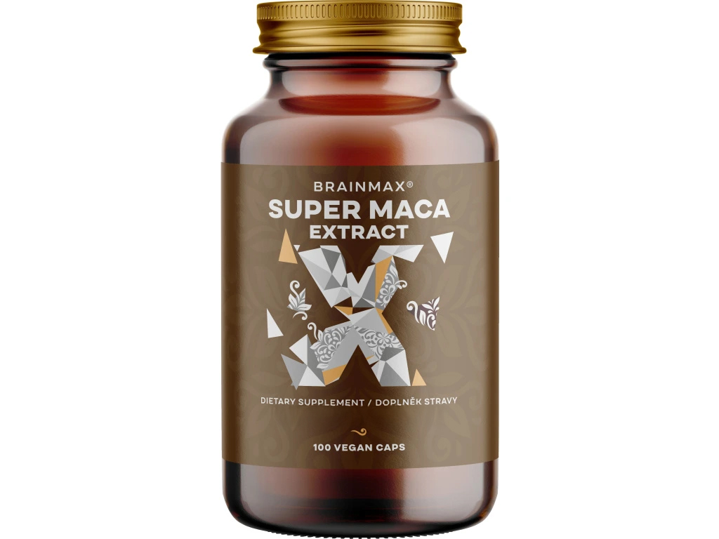 BrainMax Super Maca extrakt, 700 mg, 100 rostlinných kapslí Obrázek