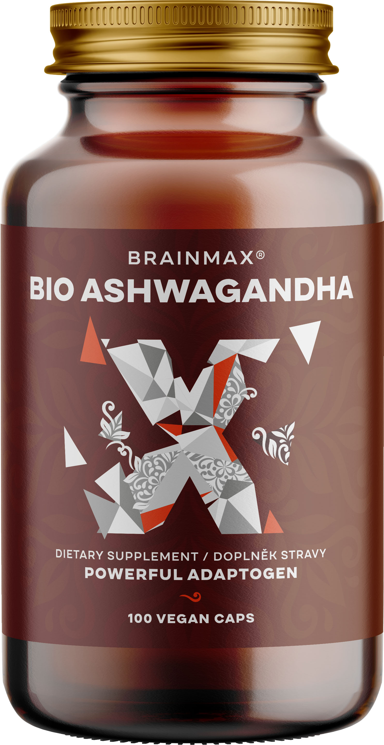 Levně BrainMax BIO Ashwagandha (ašvaganda), 660 mg, 100 rostlinných kapslí Zvládněte lépe stres, buďte více vklidu a podpořte své reprodukční zdraví! Doplněk stravy, *CZ-BIO-001 certifikát