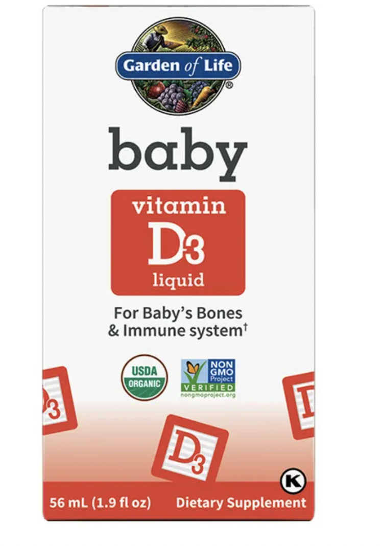 Levně Garden of Life Baby Vitamin D3 Liquid, vitamín D3 pro děti, 56 ml Expirace: 3/2024 Expirace: 3/2024