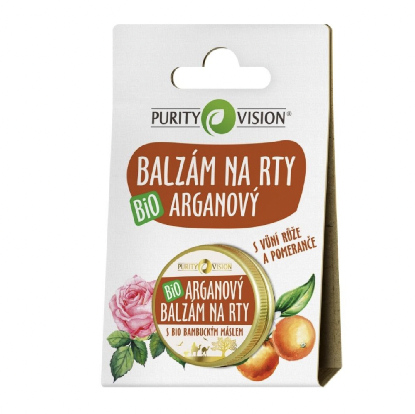 Purity Vision - Arganový balzám na rty, BIO 12 ml