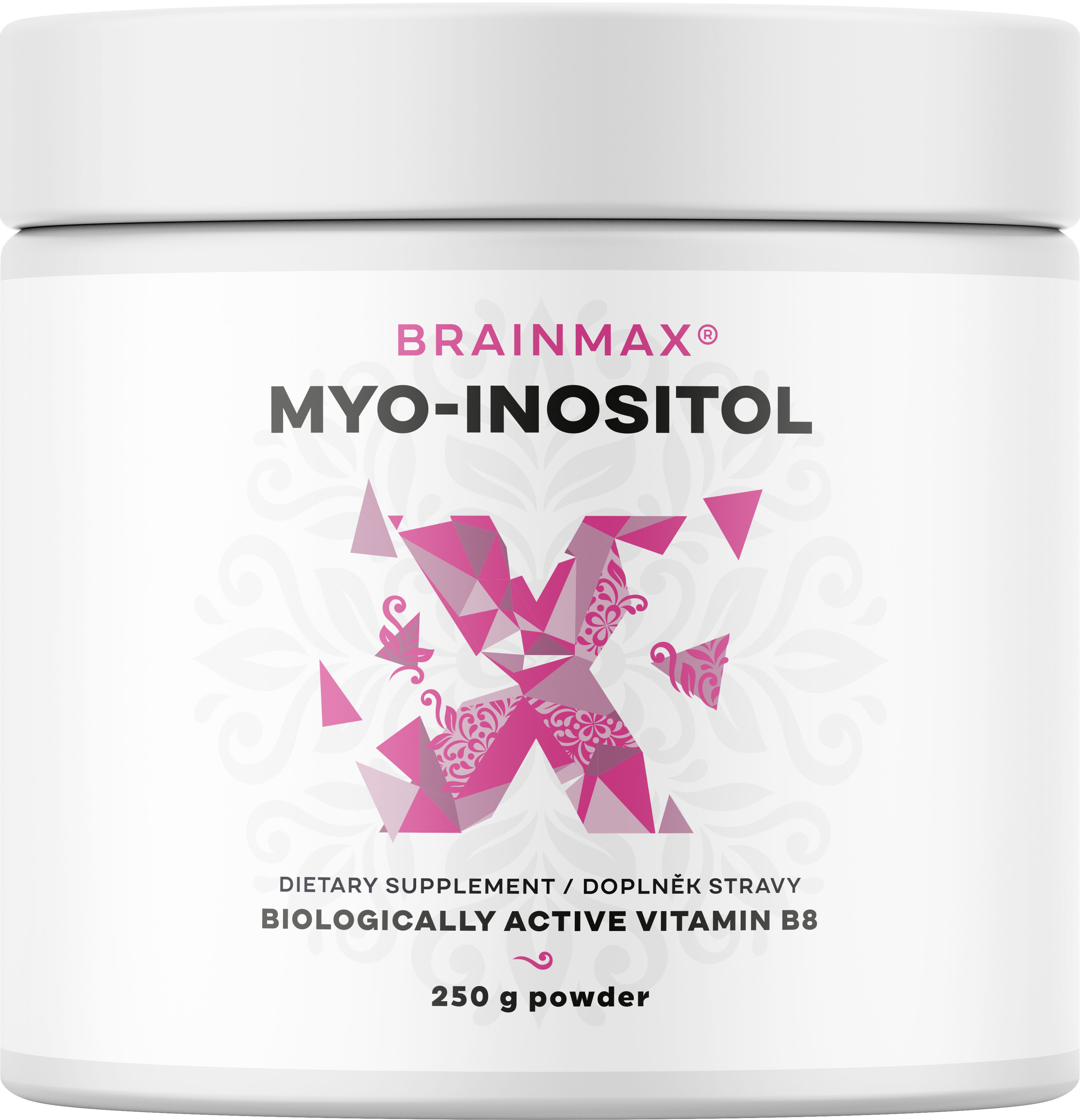 BrainMax Myo-Inositol, 250 g Myo-inositol pro podporu hormonální rovnováhy u žen, 125 dávek, doplněk stravy